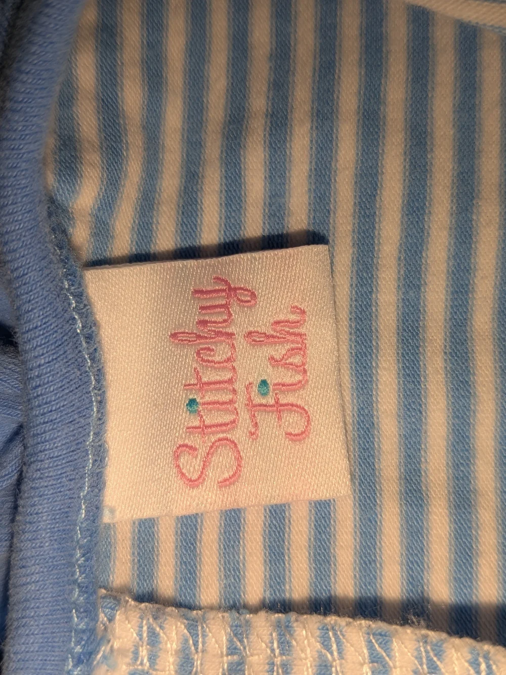 Blue and White Striped Women's Skirt